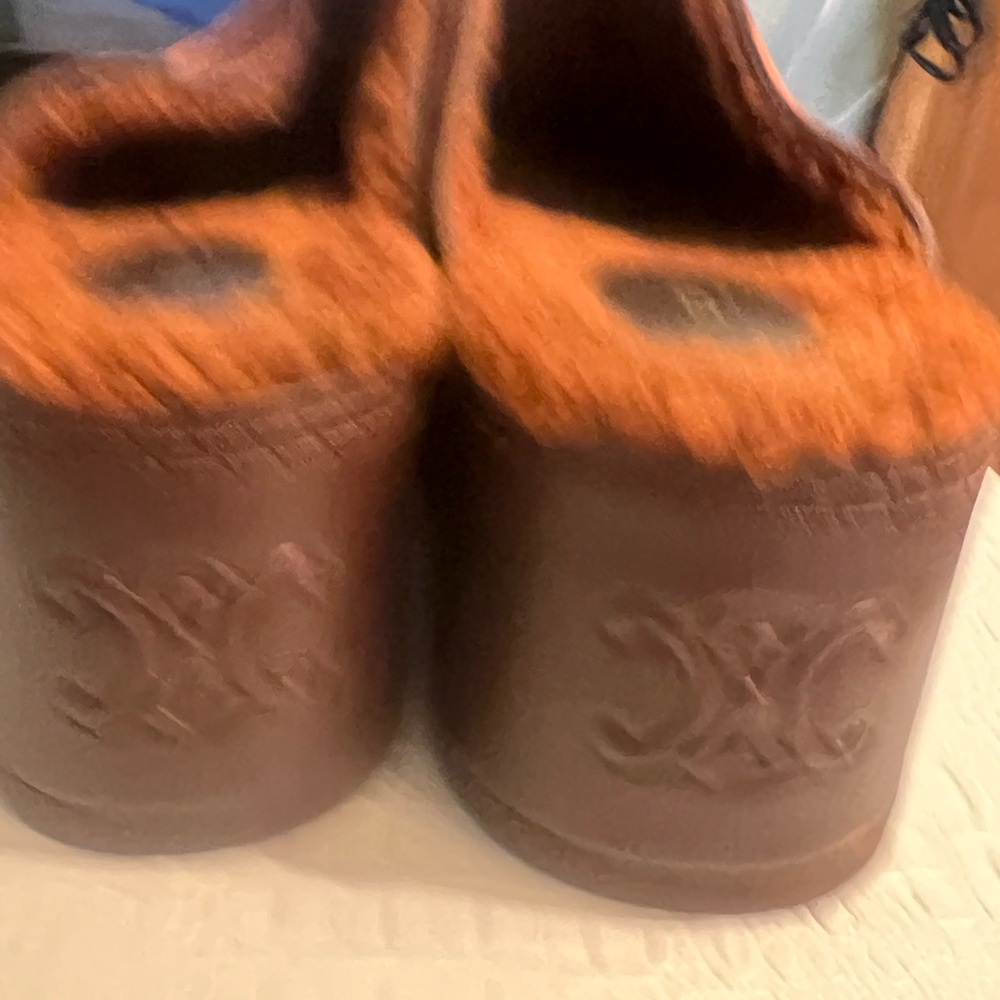 Celine Dana wedge mule suede 40 9 - Picture 5 of 8